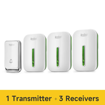 VeryHome Wireless Doorbell Smart Door Bell Home Waterproof Cordless Ring Dong Chime House Call  220V timbre casa calling button