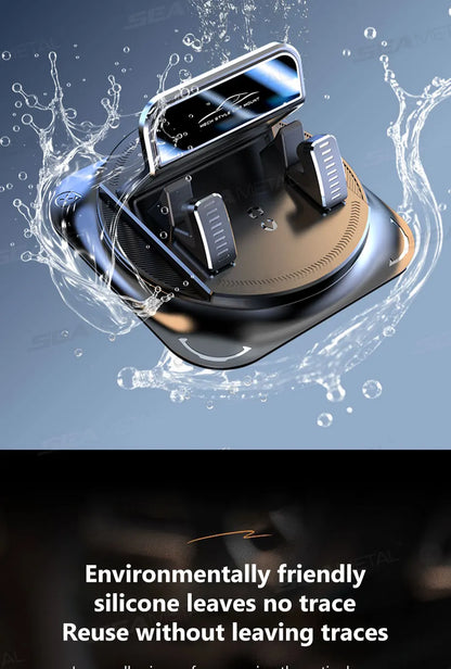 SEAMETAL Universal 360° Rotatable Car Phone Holder Anti-Slip Dashboard Phone Mount Non-Slip GPS Holder Stand for All Smartphones