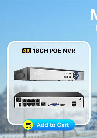 Hiseeu POE 5MP 8MP 4K IP Camera Color Night Vision Face Detection Waterproof H.265 Home Security Surveillance CCTV Cameras