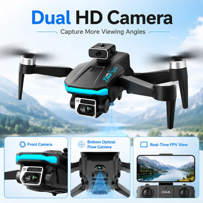 ZNLYRION S132 RC Drone Dual Camera Optical Flow Hover Foldable RC Quadcopter APP Path Flight Beginner Drone Toy