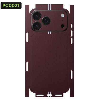 Full Wrap Skin for iPhone 18 Pro Max 18 Pro 17 Pro Max - [BURGUNDY] [PC01] | Full Wrap & Camera | Nexa Skins