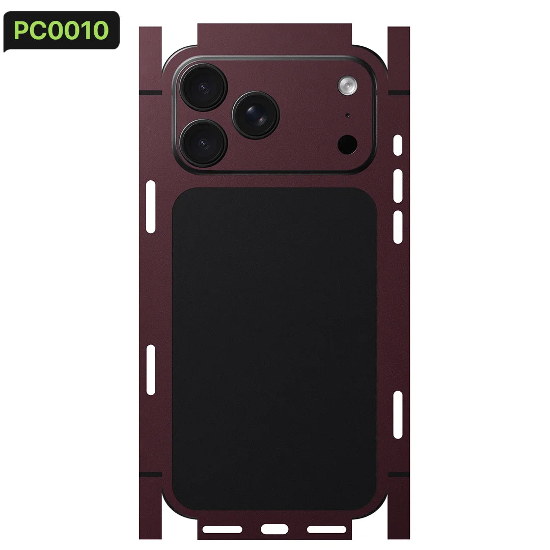 Full Wrap Skin for iPhone 18 Pro Max 18 Pro 17 Pro Max - [BURGUNDY] [PC01] | Full Wrap & Camera | Nexa Skins