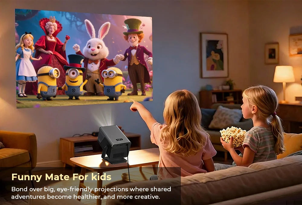 X7 Native 1080P Smart Projector Native 8K 4K Decoding/1000 ANSI/ with Android 14 OS, Compatible with Netflix YouTube, Auto Focus