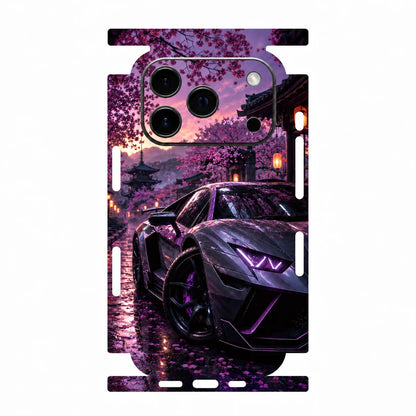Faux Leather Rear Back Full Wrap Film for iPhone 18 17 16 15 14 13 Duo Pro Max Plus Anti-Scratch Protective Skin Sticker Cover