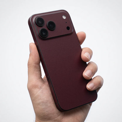 Full Wrap Skin for iPhone 18 Pro Max 18 Pro 17 Pro Max - [BURGUNDY] [PC01] | Full Wrap & Camera | Nexa Skins