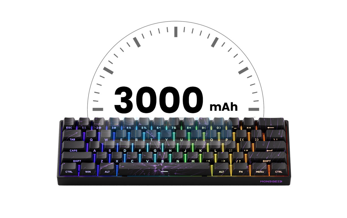 Akko MonsGeek FUN60 Mechanical Keyboard Magnetic Switch 60% Gaming Keyboards Rapid Trigger 0.01mm 8K ARGB HE/TMR Custom Keyboard