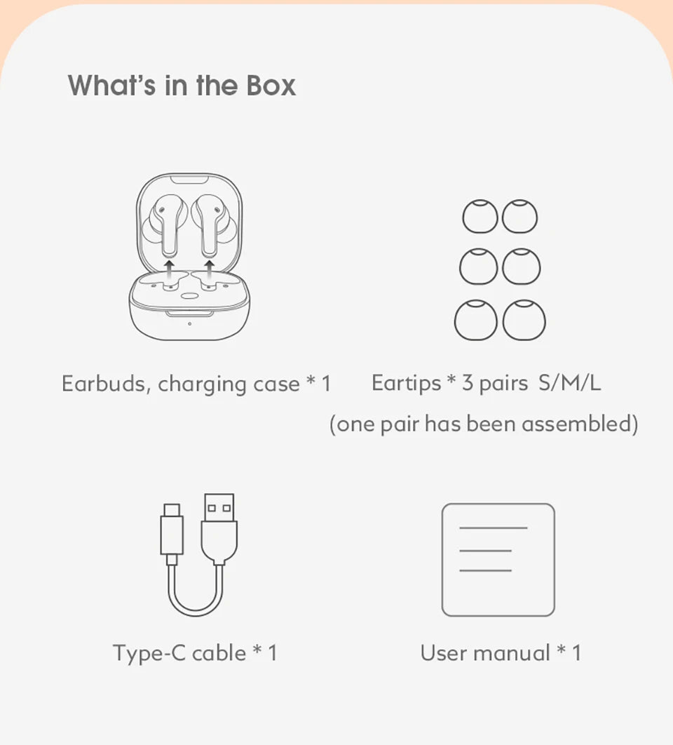 QCY T13 Wireless Bluetooth Earphone with 4 Mics ENC HD Call Headset V5.1 TWS Earphone Touch Control Earbuds Long Standby 40H