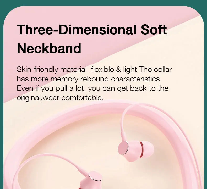 EARDECO 200 Hour Playback Bluetooth Headphone Bass Wireless Headphones Neckband Earphone with Mic Sport Music Headset Stereo