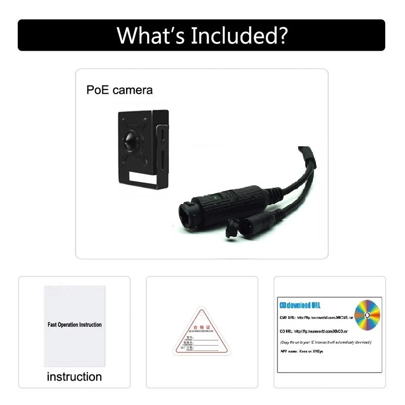 Mini POE IP Camera 8MP 6MP 3MP H.265 Audio CCTV for Indoor Home Security Surveillance Compatible with POE NVR System IMX415 IMX3