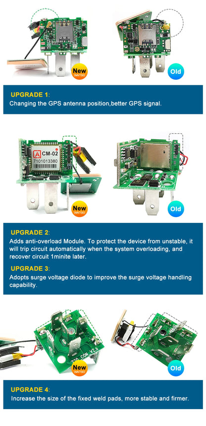 MiCODUS Relay GPS Tracker Car MV730 9-90V Cut Fuel ACC Detect 2G 4G Mini Motorcycle GPS Realtime Track Vibrate Alert FREE APP