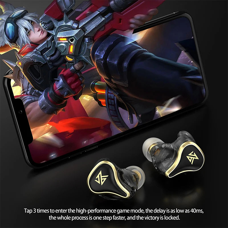 KZ SK10 Pro TWS Earphones Bluetooth Wireless Hybrid HiFi Game Earbuds Noise Cancelling Sport Monitor Headset Z3 SKS S2 Z1PRO