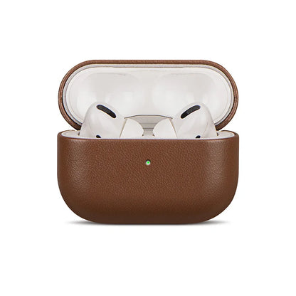 Genuine Leather for Apple AirPods Pro 3 Case Luxury Sheep Skin Protective Cover for AirPods Pro 3rd Generation 2025 Coffee Color