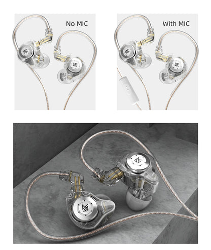 KZ EDX PRO Dynamic Earphones HIFI Bass Earbuds In Ear Monitor Earphones Sport Noise Cancelling Headset KZ EDXPRO MT1 CSN ZST SKS