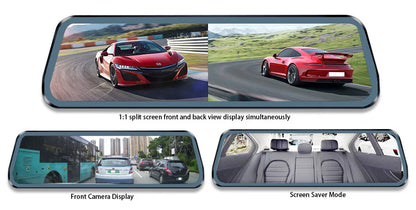 Mirror Camera for Car Touch Screen Video Recorder Rearview Mirror Dash Cam Front and Rear Camera Mirror DVR Black Box