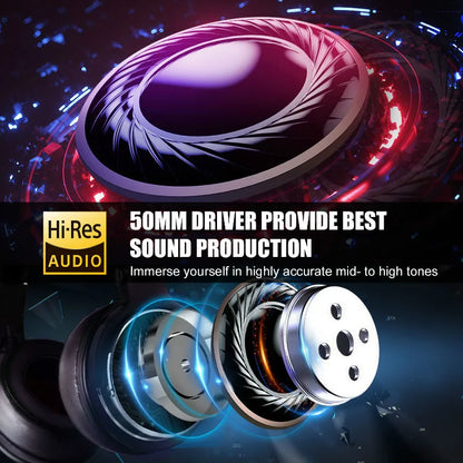 Oneodio Wired HiFi Headphones Professional Studio DJ Headphones With Mic Over Ear Hi-Res Headset Monitoring For AMP Guitar Phone