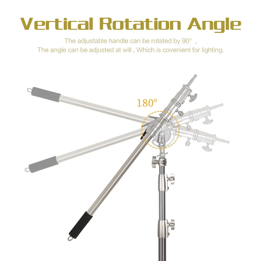 Super Stable Stainless Steel Big Tripod 2.8M Foldable Lighting Stand Tripod Photography For Fill Spot Light Softbox Photo Studio