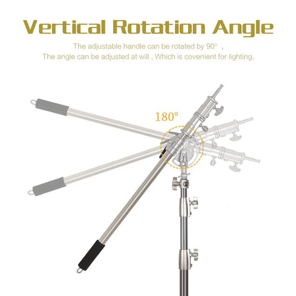 Super Stable Stainless Steel Big Tripod 2.8M Foldable Lighting Stand Tripod Photography For Fill Spot Light Softbox Photo Studio