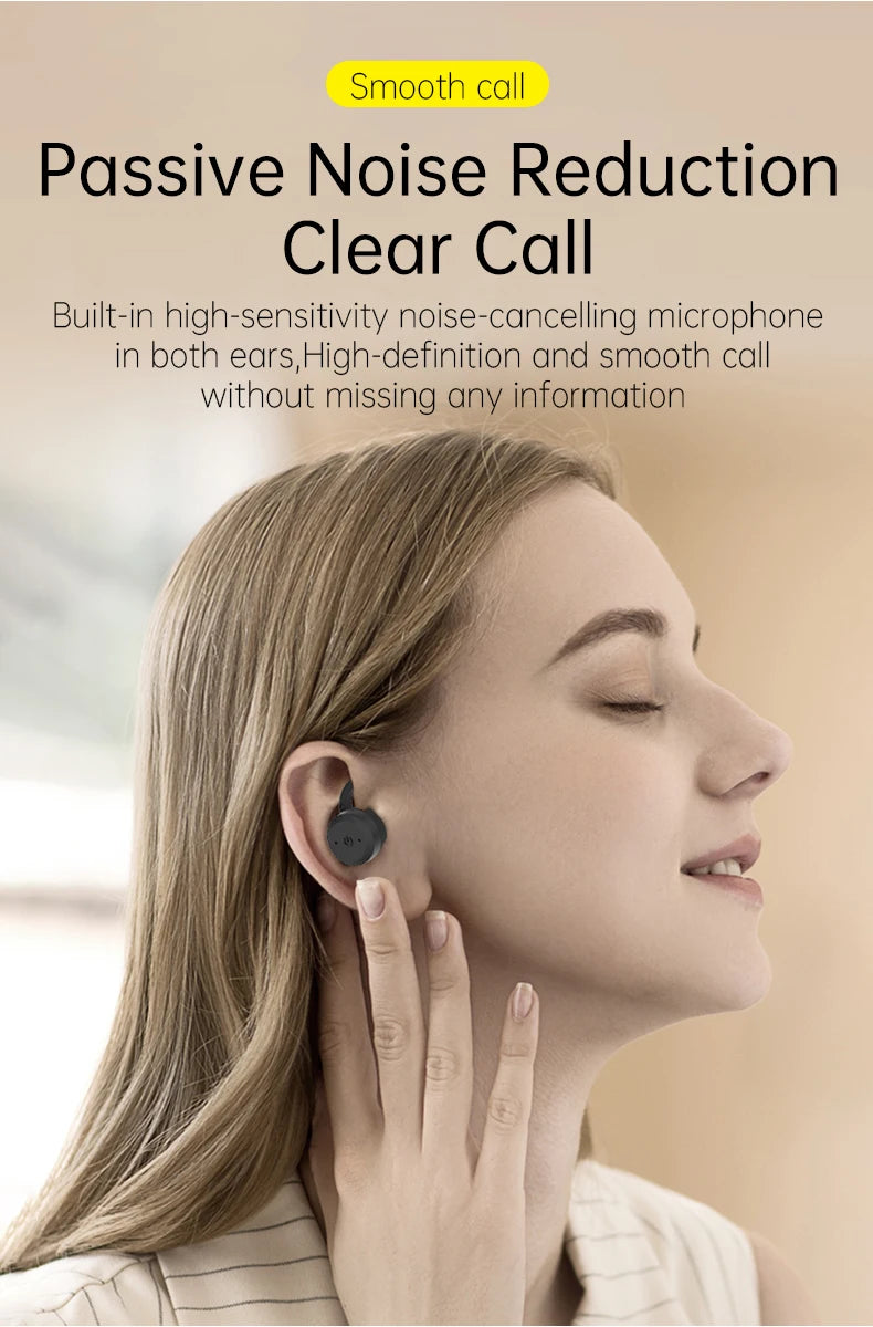 Bluetooth Wireless Headphones with Mic Sports Waterproof TWS Bluetooth Earphones Key Control Wireless Headsets Earbuds Phone