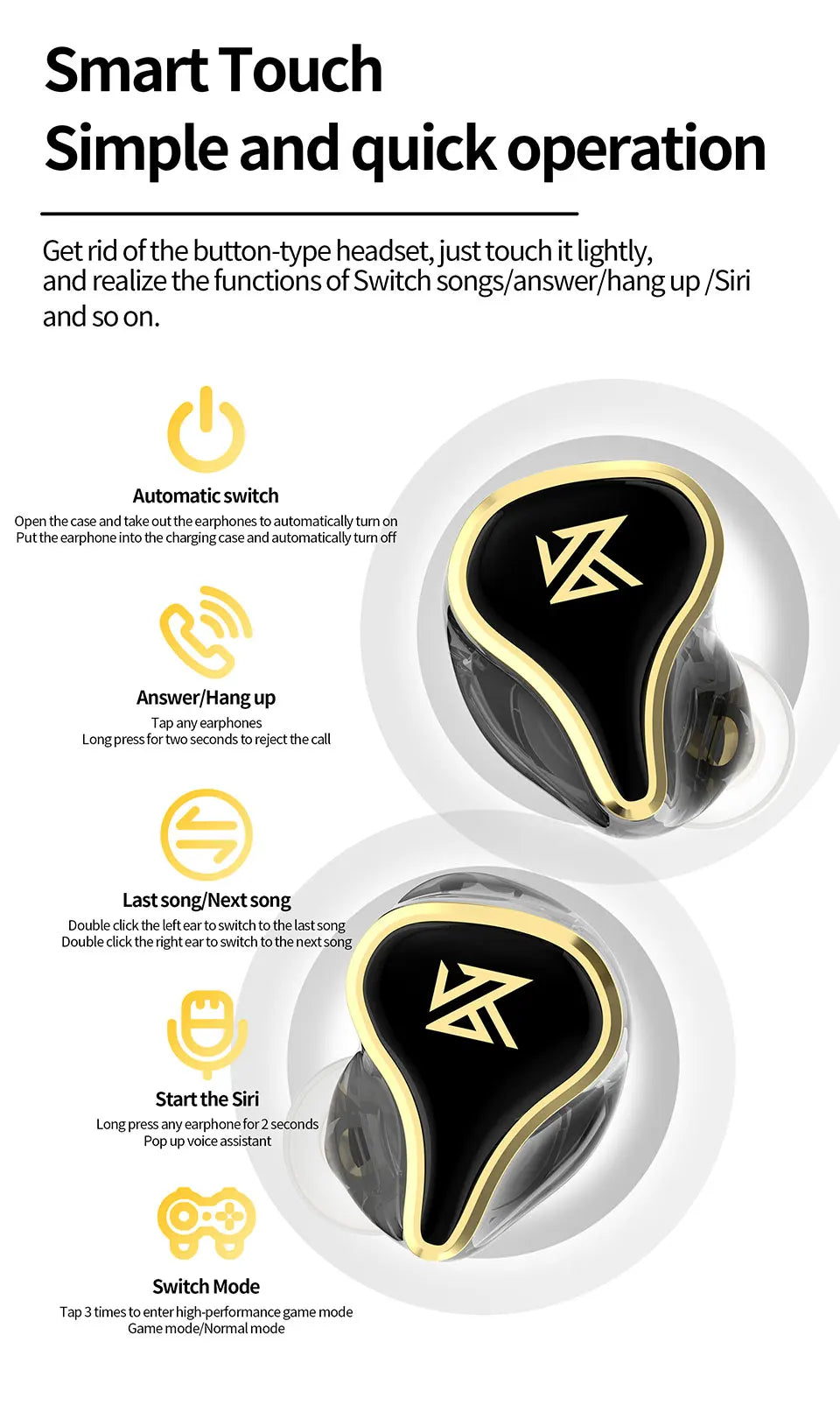 KZ SK10 Pro TWS Earphones Bluetooth Wireless Hybrid HiFi Game Earbuds Noise Cancelling Sport Monitor Headset Z3 SKS S2 Z1PRO