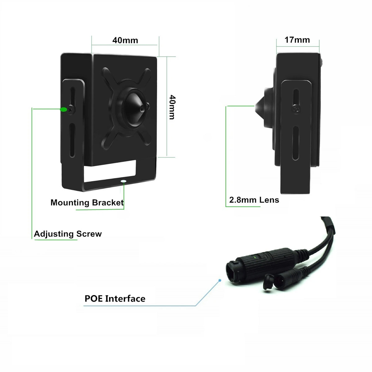 Mini POE IP Camera 8MP 6MP 3MP H.265 Audio CCTV for Indoor Home Security Surveillance Compatible with POE NVR System IMX415 IMX3
