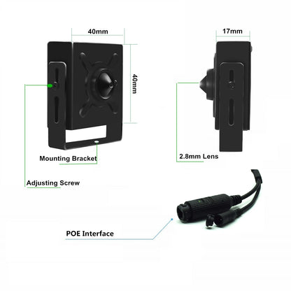 Mini POE IP Camera 8MP 6MP 3MP H.265 Audio CCTV for Indoor Home Security Surveillance Compatible with POE NVR System IMX415 IMX3