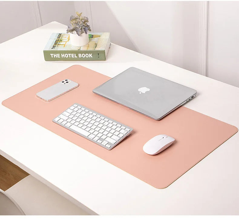 white mousepad Portable Mouse pad large Gaming Waterproof Non-slip PU Suede Desk Mat Computer Keyboard desk pad Mats