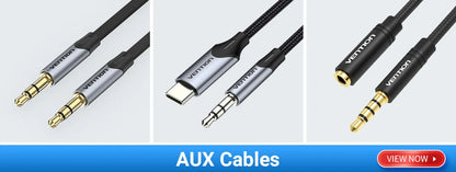 Vention Jack 3.5mm Aux Cable Male to Male 3.5mm Audio Cable Jack for JBL Xiaomi Oneplus Headphones Speaker Cable Car Aux Cord