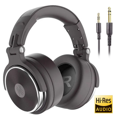 Oneodio Wired HiFi Headphones Professional Studio DJ Headphones With Mic Over Ear Hi-Res Headset Monitoring For AMP Guitar Phone