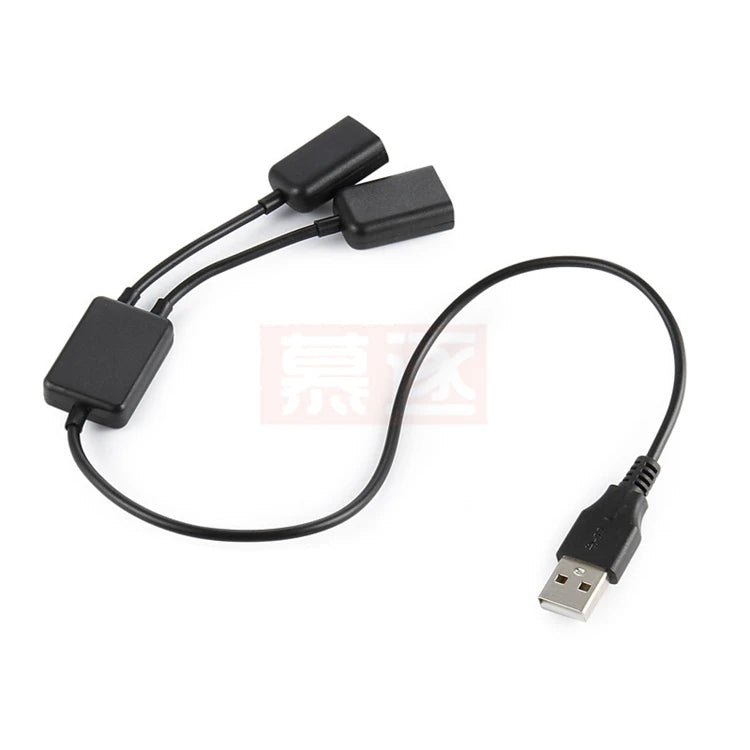 Schwarz USB 2,0 Dual Ports Hub Kabel Bus power Für Laptop Macbook Notebook PC & Maus & Flash Disk