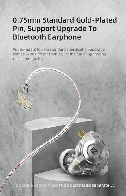KZ EDX PRO Dynamic Earphones HIFI Bass Earbuds In Ear Monitor Earphones Sport Noise Cancelling Headset KZ EDXPRO MT1 CSN ZST SKS