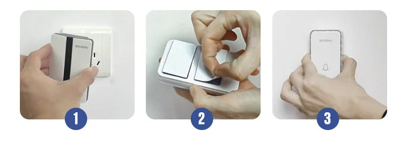 Wireless Doorbell Self-Powered No Battery Waterproof IP44 Wide Voltage 110-240V Global Plugs Long Range Remote Control CE