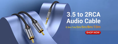 Vention Jack 3.5mm Aux Cable Male to Male 3.5mm Audio Cable Jack for JBL Xiaomi Oneplus Headphones Speaker Cable Car Aux Cord