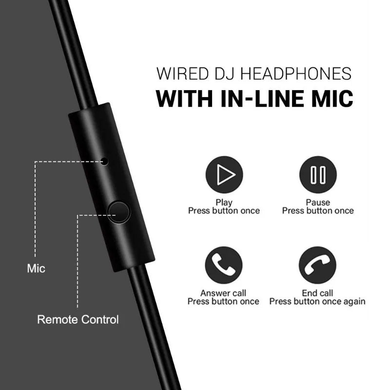 Oneodio Over Ear Headphones Hifi Studio DJ Headphone Wired Monitor Music Gaming Headset Earphone For Phone Computer PC With Mic