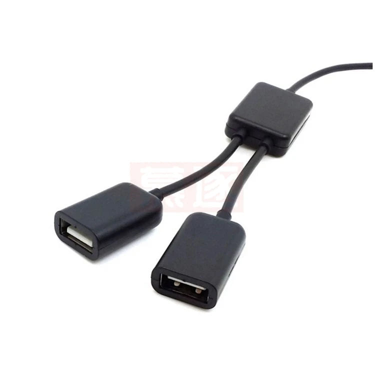 Schwarz USB 2,0 Dual Ports Hub Kabel Bus power Für Laptop Macbook Notebook PC & Maus & Flash Disk