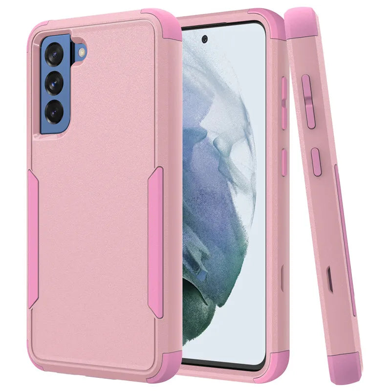 For Samsung Galaxy S21 FE S22 Plus S23 S24 Ultra 3 Layer Armor Hybrid Shockproof Case for A12 A32 A52 A52S A13 A33 A53 A14 A54