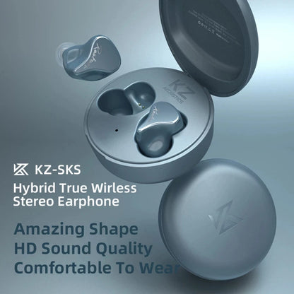 KZ SKS 1BA+1DD TWS Earphones Bluetooth 5.2 Hybrid Game Earbuds True Wireless Touch Control Noise Cancelling Sport Headset S2 S1