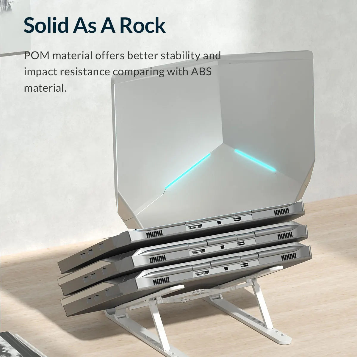 ORICO Portable Laptop Stand Riser Foldable Adjustable Notebook Holder Vertical Computer Stand Desk 7 Angles for MacBook Tablets