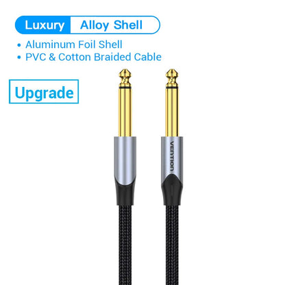 Vention Aux Guitar Cable 6.5 Jack 6.5mm to 6.5mm Audio Cable 6.35mm Aux Cable for Stereo Guitar Mixer Amplifier Speaker cablenew