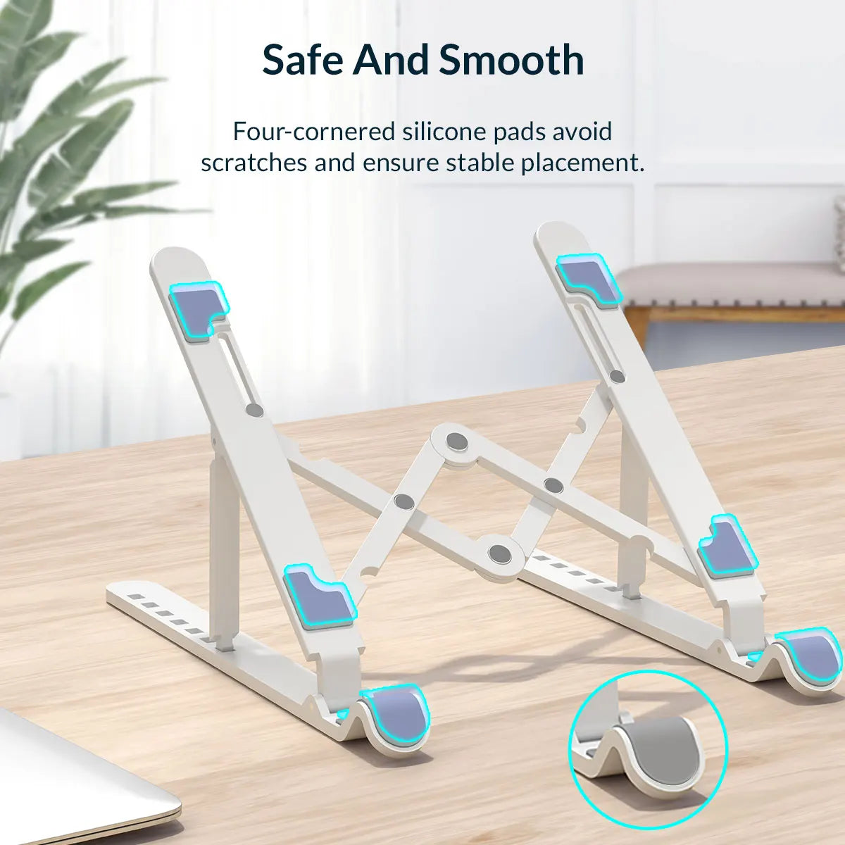 ORICO Portable Laptop Stand Riser Foldable Adjustable Notebook Holder Vertical Computer Stand Desk 7 Angles for MacBook Tablets