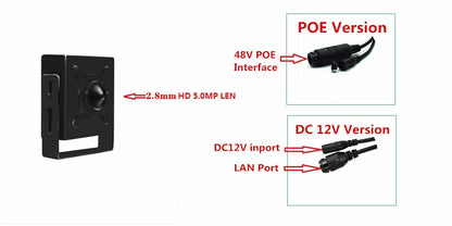 Mini POE IP Camera 8MP 6MP 3MP H.265 Audio CCTV for Indoor Home Security Surveillance Compatible with POE NVR System IMX415 IMX3