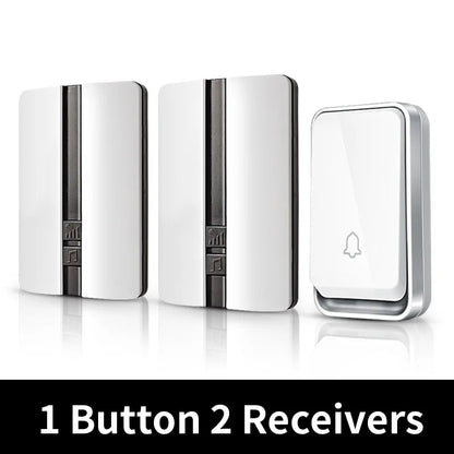 Wireless Doorbell Self-Powered No Battery Waterproof IP44 Wide Voltage 110-240V Global Plugs Long Range Remote Control CE