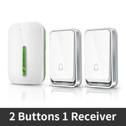 Self-Powered Wireless Doorbell No Battery Needed, 100dB Loud Chime, 120m Range, Waterproof (IP44), 52 Melodies