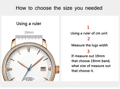 REMZEIM Watch Band Genuine Leather straps Watchbands 18mm 20mm 22mm 24mm Watch Accessories Women Men Brown Black Belt Band