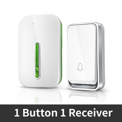 Self-Powered Wireless Doorbell No Battery Needed, 100dB Loud Chime, 120m Range, Waterproof (IP44), 52 Melodies
