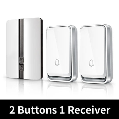 Wireless Doorbell Self-Powered No Battery Waterproof IP44 Wide Voltage 110-240V Global Plugs Long Range Remote Control CE