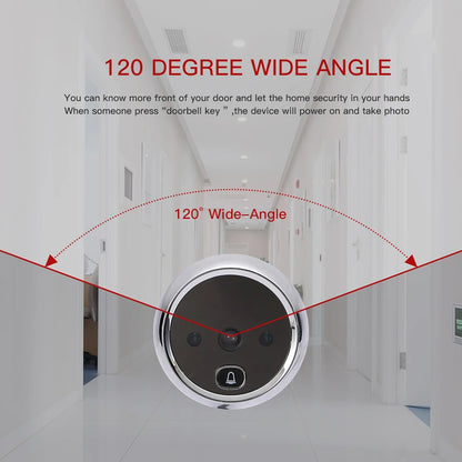 KAK 2.8" LCD Screen Electronic Door Viewer Bell IR Night Door Camera Photo Recording Digital Door Viewer Smart Peephole Doorbell