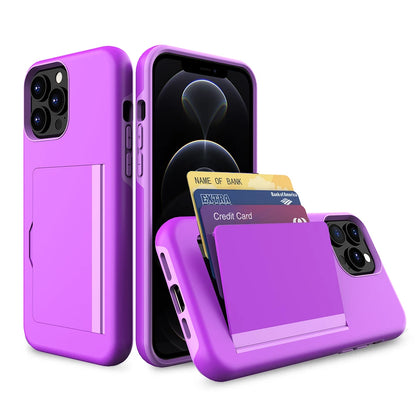 Case For iPhone 16 Pro Max 16Plus 16Pro 15 14 13 Wallet 3-Card Slot Credit Card Holder Case For iPhone 16 Pro Max Cover Coque
