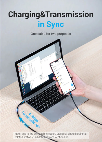Vention Type C to Micro USB Cable Fast Charging Type-C Adapter for Samsung Huawei Xiaomi MacBook Pro OTG Mobile Phone Micro USB