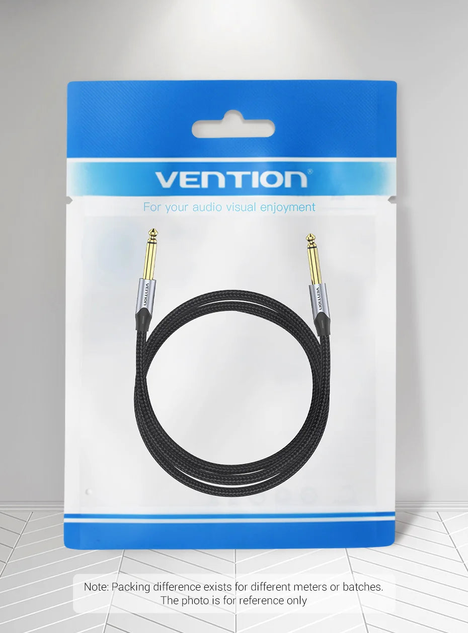 Vention Aux Guitar Cable 6.5 Jack 6.5mm to 6.5mm Audio Cable 6.35mm Aux Cable for Stereo Guitar Mixer Amplifier Speaker cablenew