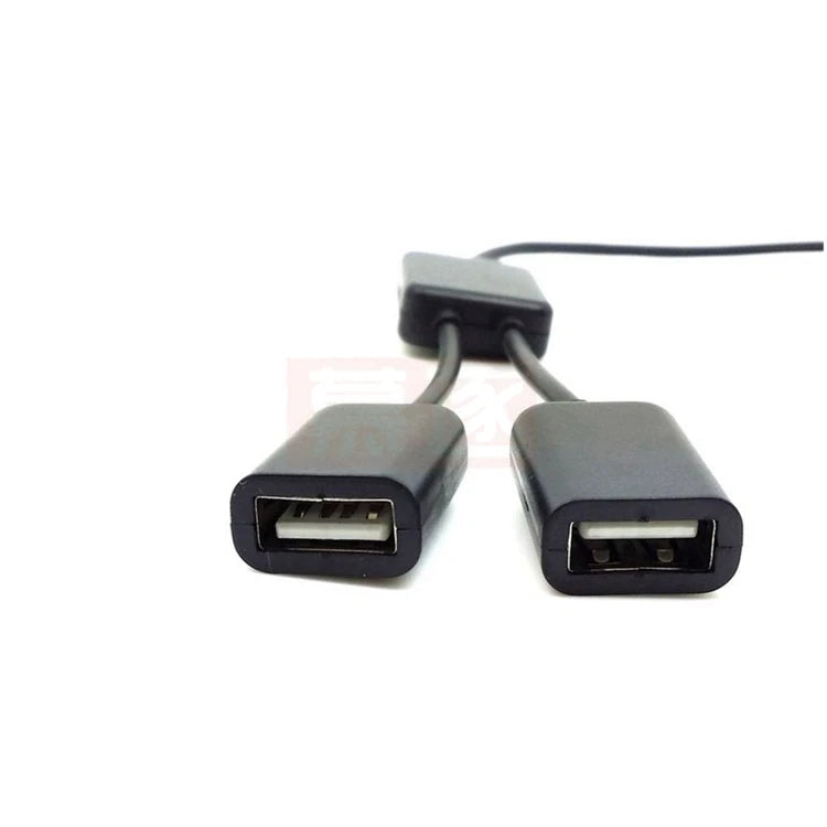 Schwarz USB 2,0 Dual Ports Hub Kabel Bus power Für Laptop Macbook Notebook PC & Maus & Flash Disk